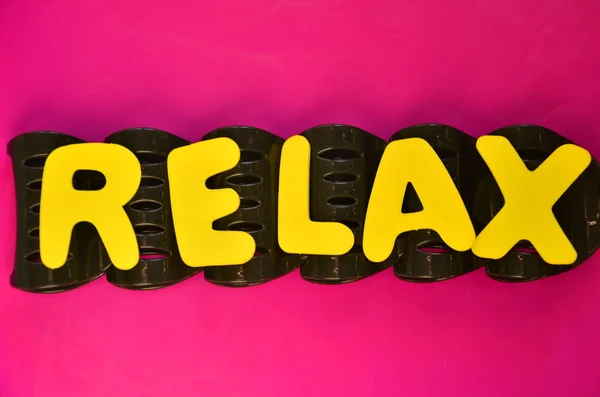 Palavra relaxar — Fotografia de Stock