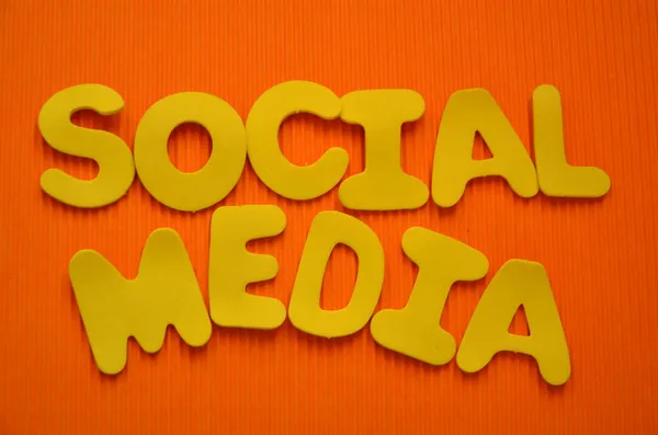 Word social media — Stock Photo, Image