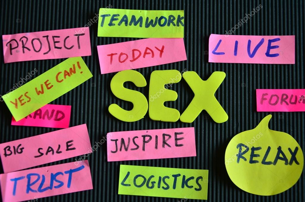 Word sex on a abstract background