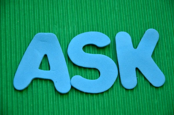 Word ask — Stock Photo, Image