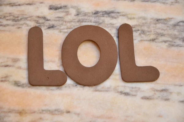 Palavra lol — Fotografia de Stock