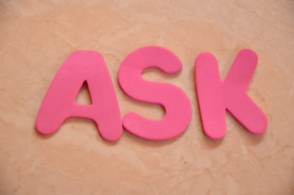 Word ask — Stock Photo, Image