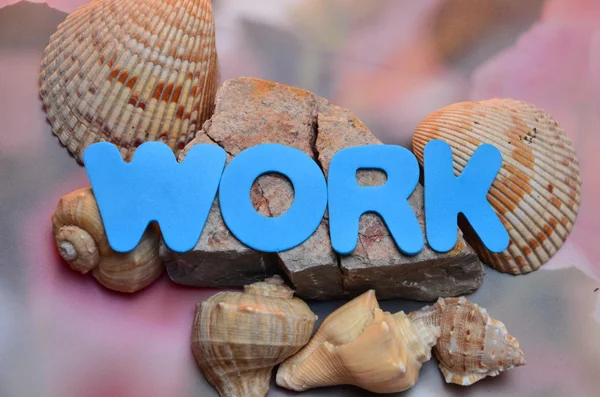Słowo praca — Zdjęcie stockowe