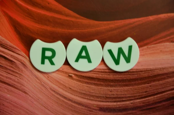 Ordet raw — Stockfoto