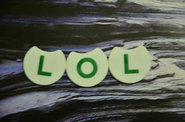 Palavra lol — Fotografia de Stock