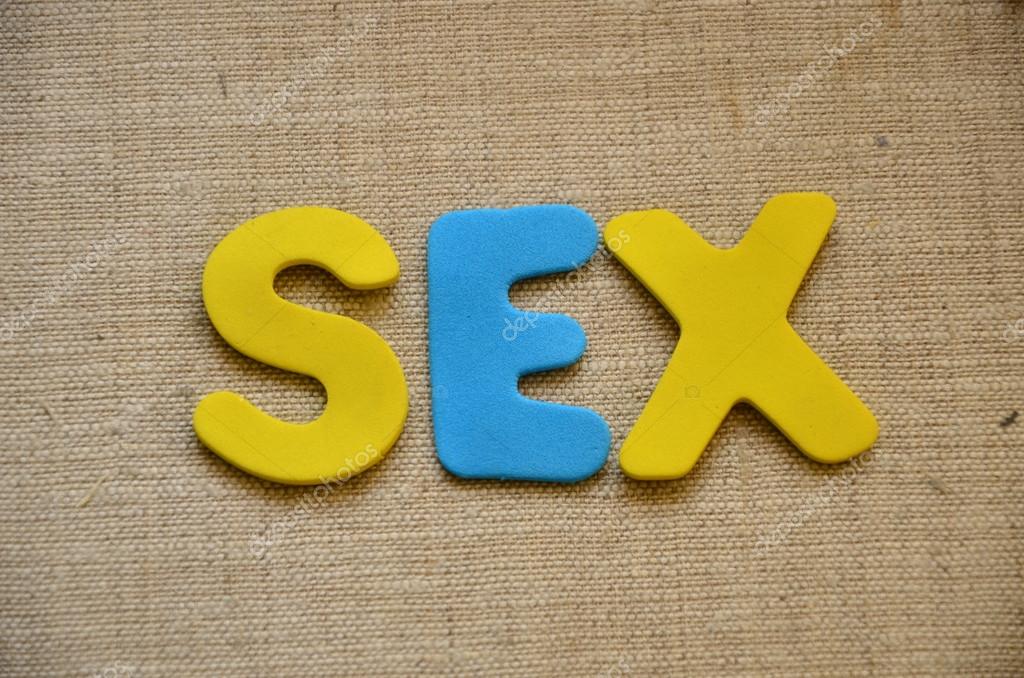 Word sex on a abstract background