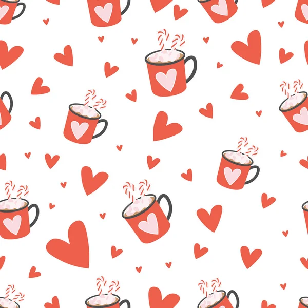 Sevgililer Günü için hoş, kusursuz bir desen. Hediye kutuları, çıkartmalar, tasarım, günlük, planlayıcı, ambalaj kağıdı, duvar kağıtları, tekstil, kağıt, kumaş, web sayfaları için arka plan