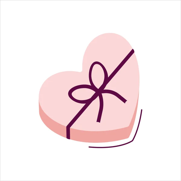 Kupür defteri, romantik tasarım, posterler, tebrik kartları, duyurular, reklamlar, etiketler için kalp hediye kutusu şablonu