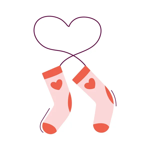 Kupür defteri, romantik tasarım, posterler, tebrik kartları, anonslar, reklamlar, etiketler için kalplerle dolu çoraplar.