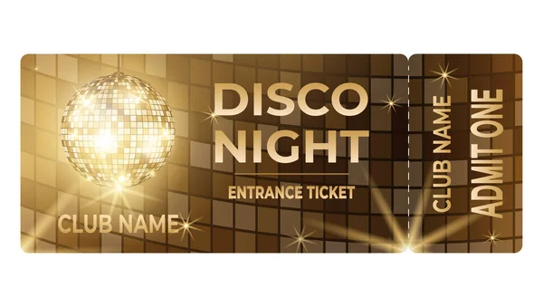   Gece kulübü giriş bileti şablonu. Konser, parti, festival için tasarım.