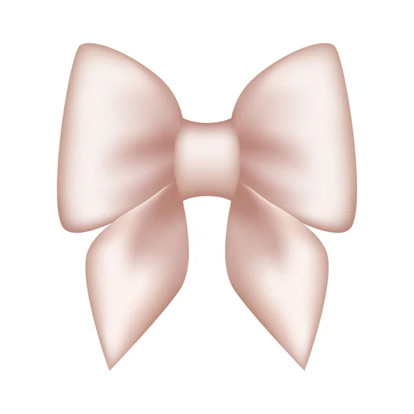 Saten kurdeleden yapılmış gül sarısı yay, kompozisyonların tasarımı için vektör yay, illüstrasyon.