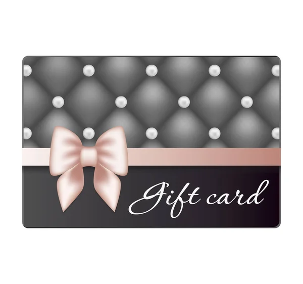 Gül sarısı yay ve beyaz incilerle hediye kartı şablonu