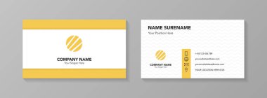 Simgeli modern kartvizit şablonu. Vektör