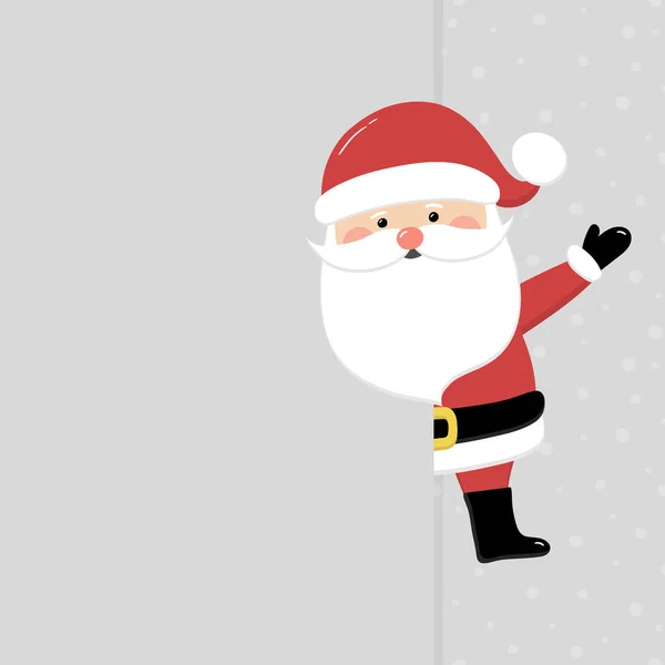 Funny Santa Claus Copyspace Christmas Background Vector — Stock Vector