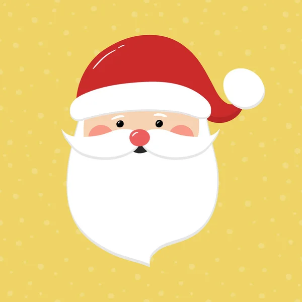 Glückliche Nikolausgesichter Hintergrund Mit Schneeflocken Weihnachtsstimmung Vektor — Stockvektor