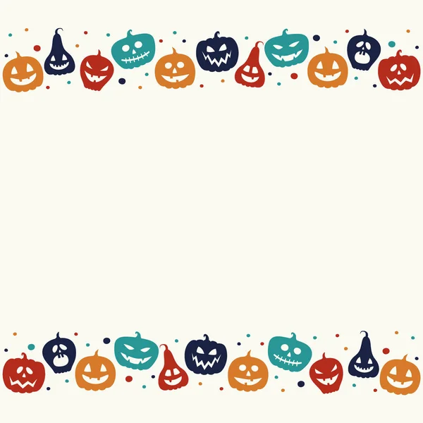 Design Halloween Background Funny Pumpkin Lanterns Vector — Stock Vector