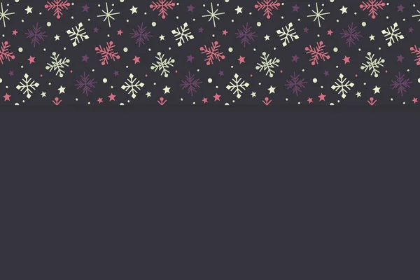 Concept Fond Noël Avec Des Flocons Neige Vecteur — Image vectorielle