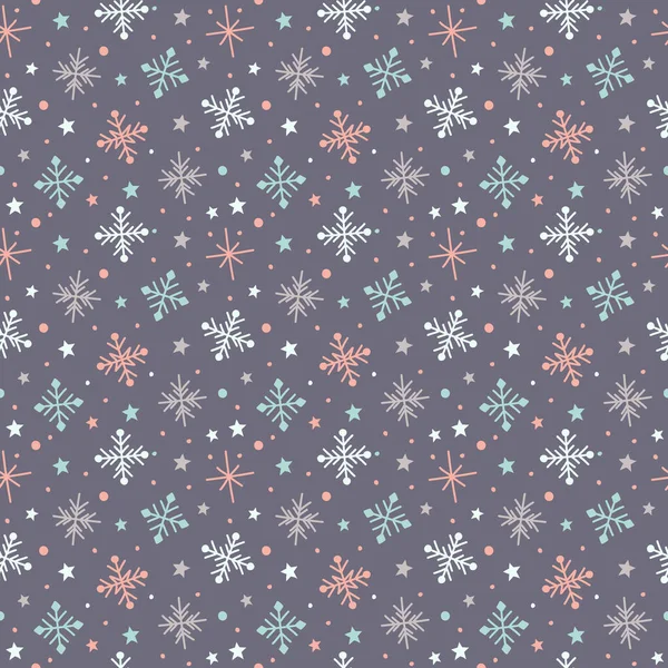 Christmas Pattern Snowflakes Wallpaper Concept Vector — Stock Vector