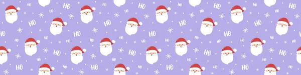 Padrão Natal Com Papai Noel Conceito Papel Parede Banner Vetor — Vetor de Stock