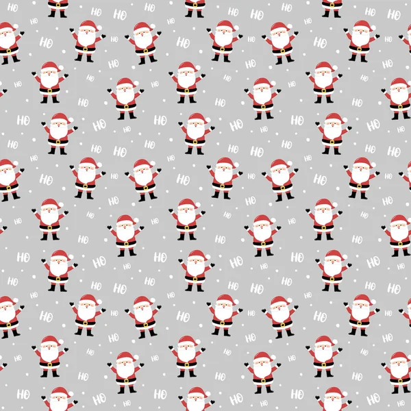 Patrón Navidad Con Santa Claus Divertido Vector — Archivo Imágenes Vectoriales