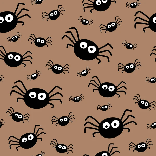 Απόκριες Μοτίβο Αστείες Αράχνες Διάνυσμα — Διανυσματικό Αρχείο