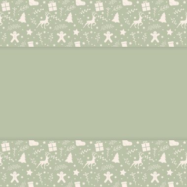 Noel süslemeleri olan bir arkaplan tasarımı. Vektör