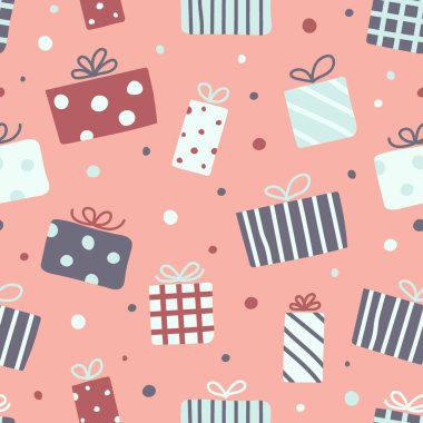 Xmas hediye kutularının dizaynı. Noel konsepti. Vektör