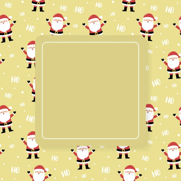 Fundo Natal Com Feliz Papai Noel Design Natal Vetor — Vetor de Stock