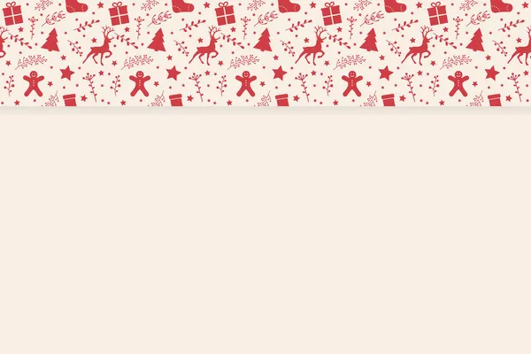 Порожня Листівка Різдвяними Прикрасами Концепція Різдва Векторні — стоковий вектор