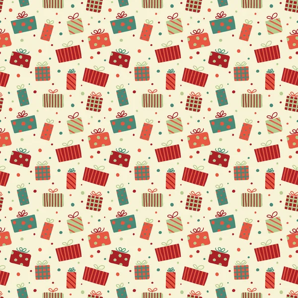 Diseño Patrón Con Cajas Regalo Navidad Concepto Navidad Banner Vector — Archivo Imágenes Vectoriales