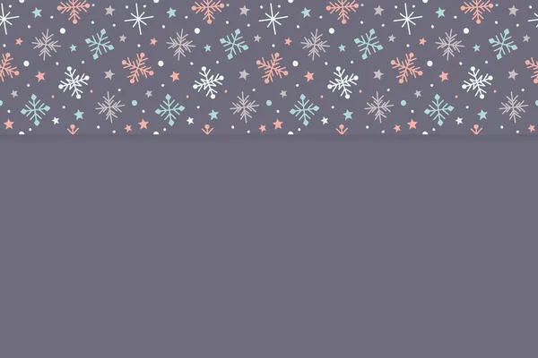 Fondo Navidad Con Copos Nieve Vector — Vector de stock