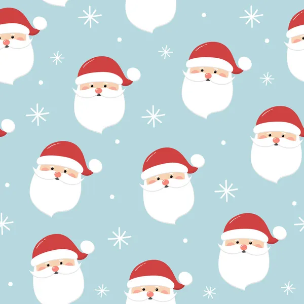 Christmas Pattern Funny Santa Claus Vector — Stock Vector