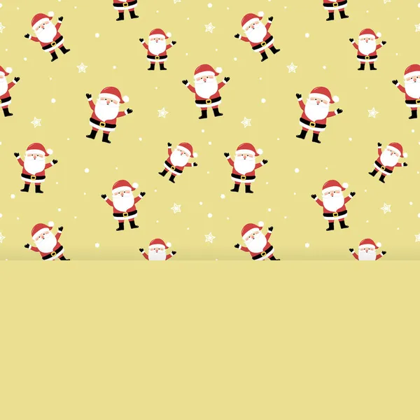 Fundo Natal Com Papai Noel Engraçado Copyspace Vetor — Vetor de Stock