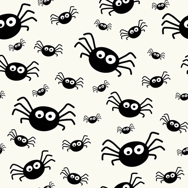 Αστείο Απόκριες Υφή Αράχνες Απρόσκοπτο Μοτίβο Διάνυσμα — Διανυσματικό Αρχείο