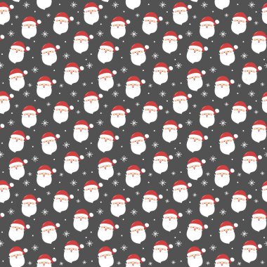 Noel Baba 'yla Noel deseni. Duvar kağıdı konsepti. Vektör