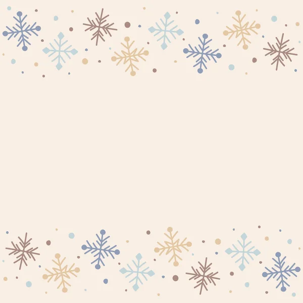 Design Christmas Background Hand Drawn Snowflakes Vector — Stock Vector