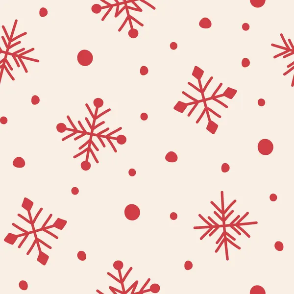 Weihnachten Muster Mit Schneeflocken Vektor — Stockvektor
