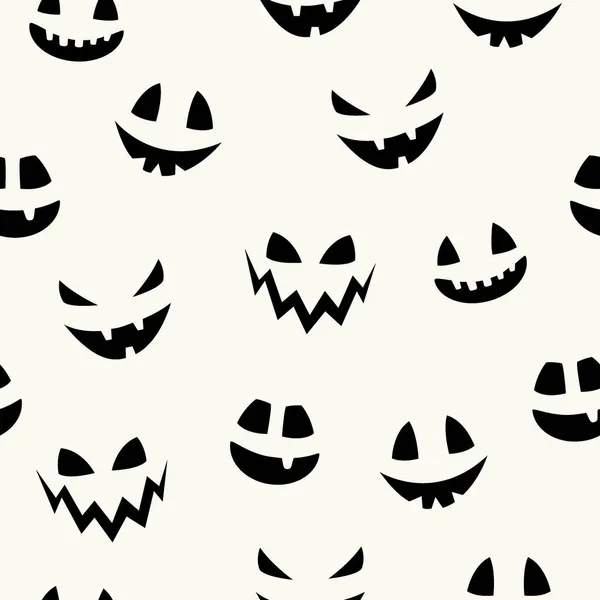 Halloween Pattern Funny Pumpkin Face Wallpaper Vector — Stock Vector