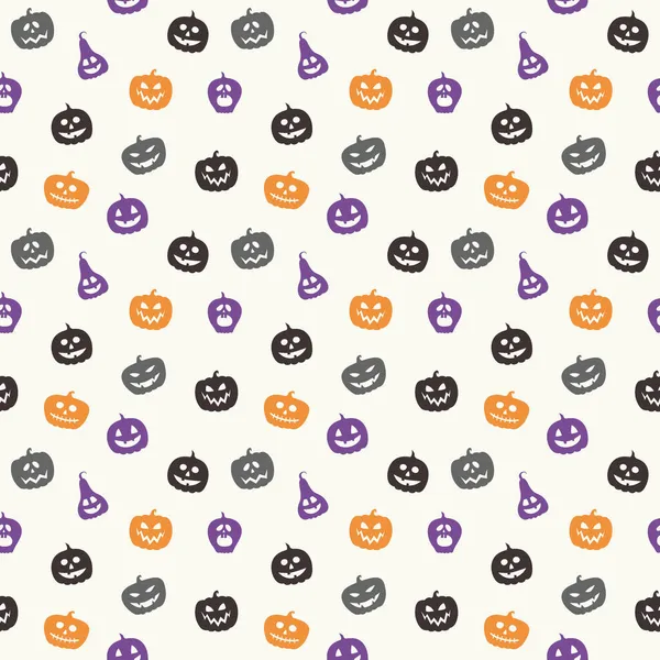 Creepy Halloween Wallpaper Pumpkins Seamless Pattern Vector — Stock Vector