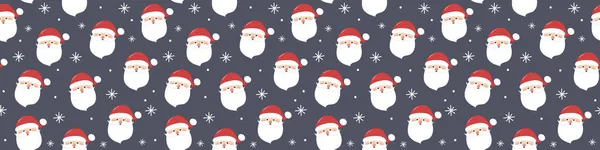 Design Padrão Natal Com Papai Noel Conceito Natal Banner Vetor — Vetor de Stock