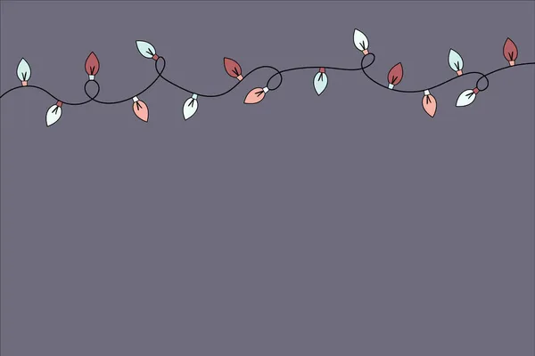 お祝いのライトとコピースペースとクリスマスの背景 ベクトル — ストックベクタ