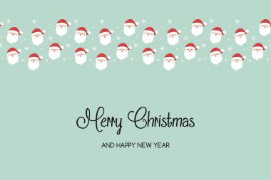 Noel Baba 'yla Noel tebrik kartı konsepti. Vektör