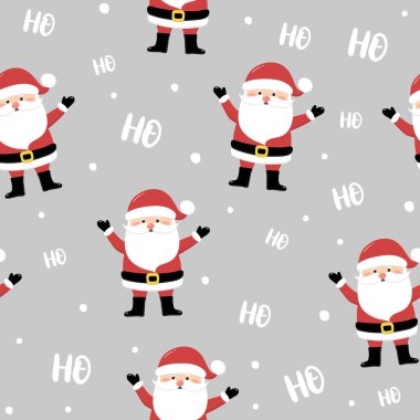 Mutlu Noel Baba 'yla kusursuz düzen kavramı. Xmas geçmişi. Vektör