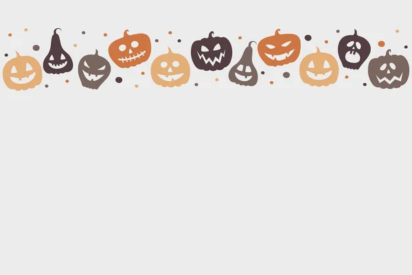 Diseño Fondo Halloween Con Linternas Calabaza Divertidas Vector — Vector de stock