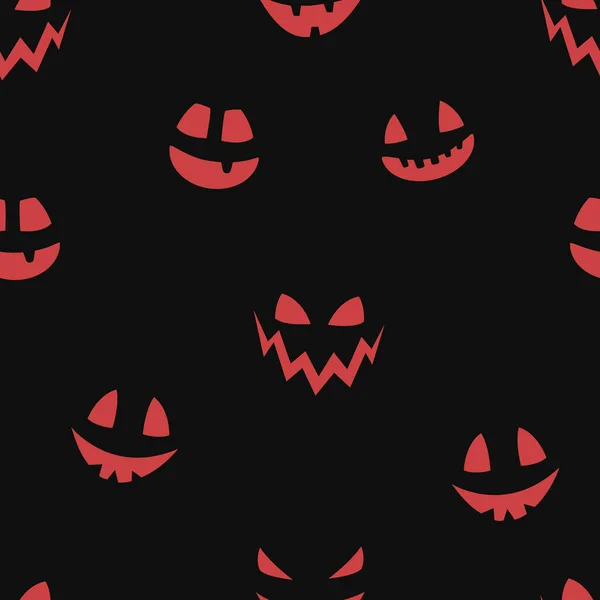 Patrón Halloween Con Cara Calabaza Espeluznante Textura Perfecta Vector — Vector de stock