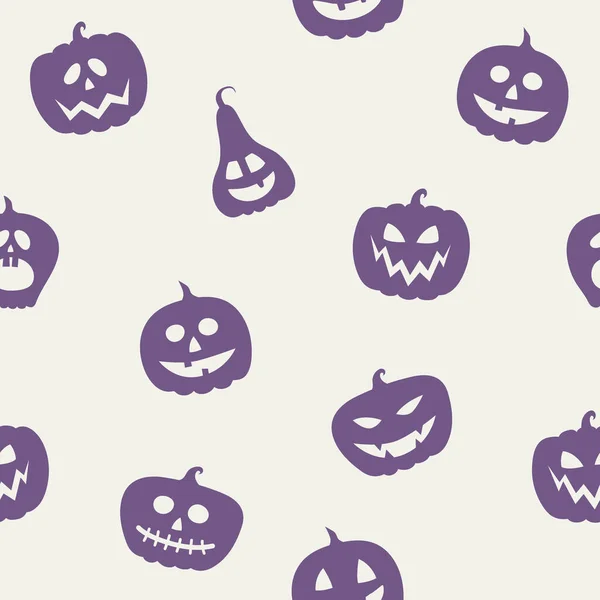 Gruselige Halloween Tapete Mit Kürbissen Nahtloses Muster Vektor — Stockvektor