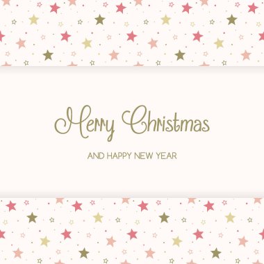 Arkaplanda dilekleri olan yıldızlar. Noel tebrik kartı. Vektör