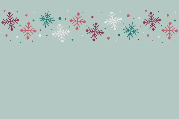 Концепція Порожнього Тла Сніжинками Різдвяний Дизайн Векторні — стоковий вектор