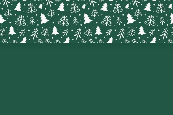 Fondo Navidad Con Árboles Lindos Vector — Vector de stock