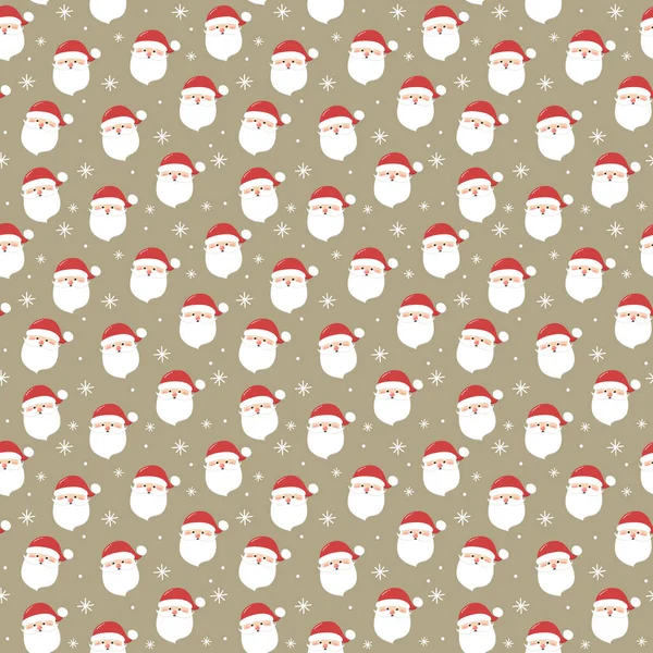 Textura Natal Com Papai Noel Padrão Sem Costura Vetor — Vetor de Stock